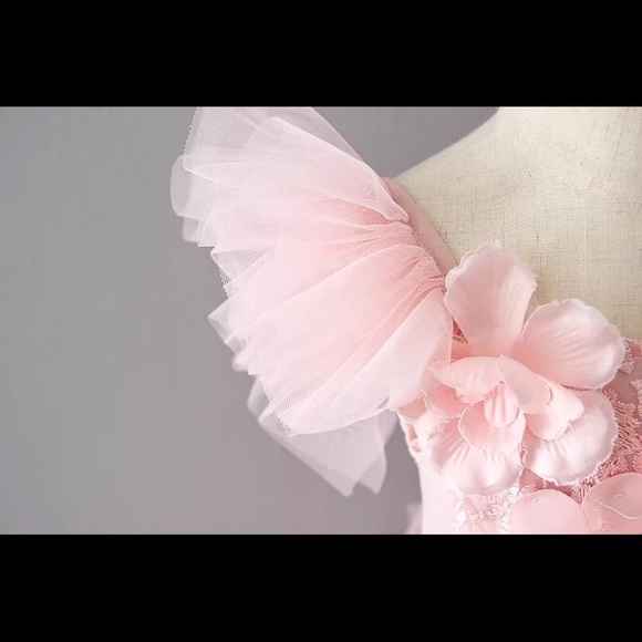 Pink Formal Tulle Dress fir Girls - Picture 3 of 3
